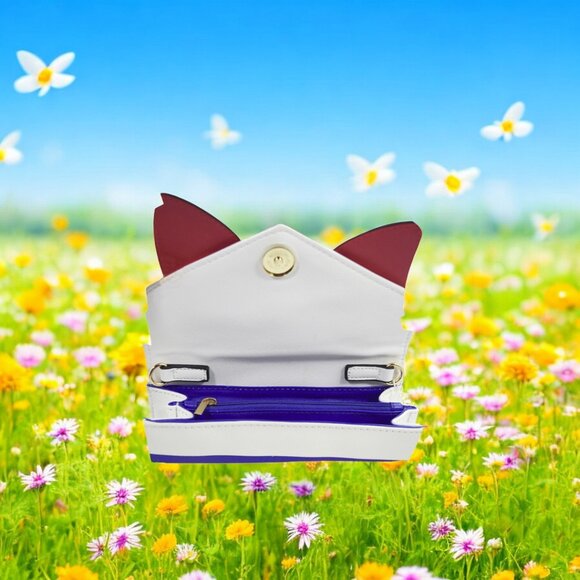 Retro Pin-Up Striped Clutch Purse – 60s Mod Vintage Convertible Crossbody Bag - Picture 12 of 16